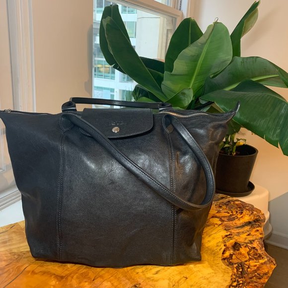 Longchamp "Le Pliage Cuir" Large Leather tote - Picture 3 of 10